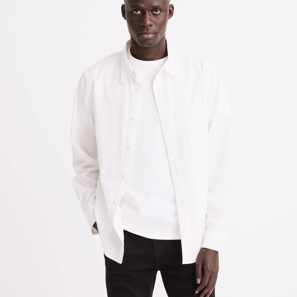 Madewell White Casual Button Down Shirt